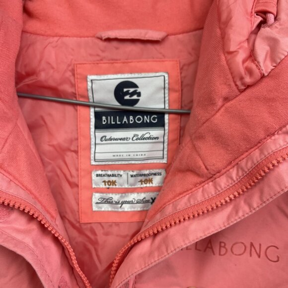 Y2K BILLABONG Womens Size XS Pink 10K Hooded Snow Skiing Snowboard Jacket Skate - Picture 6 of 16